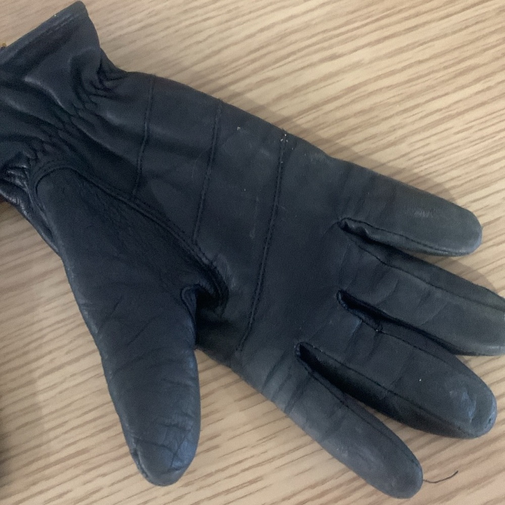 Wilson's Leather Black Leather Lined Women's Winter Gloves Size Small - Picture 5 of 10